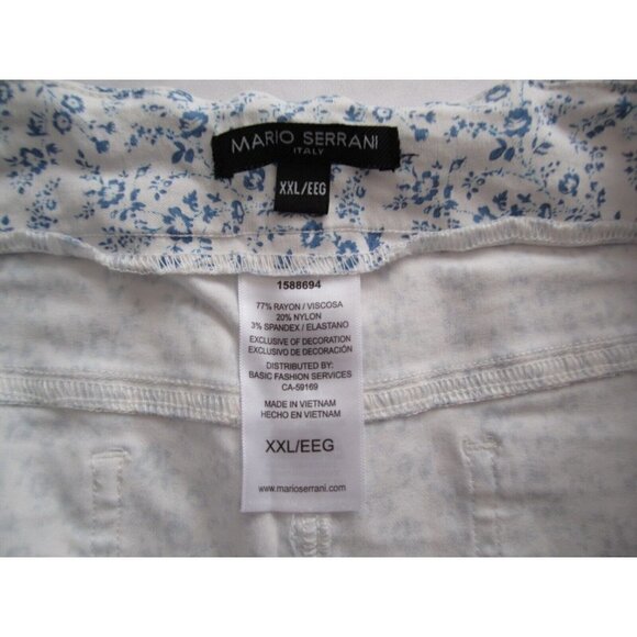 Women's Mario Serrani Floral Pattern Rayon Waist Stretch Pants Sz XXL (WP142) - Picture 2 of 8